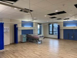 Fitted hospital furniture