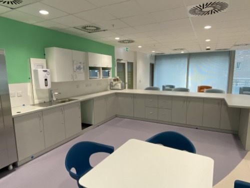 The staff break room at UCLH
