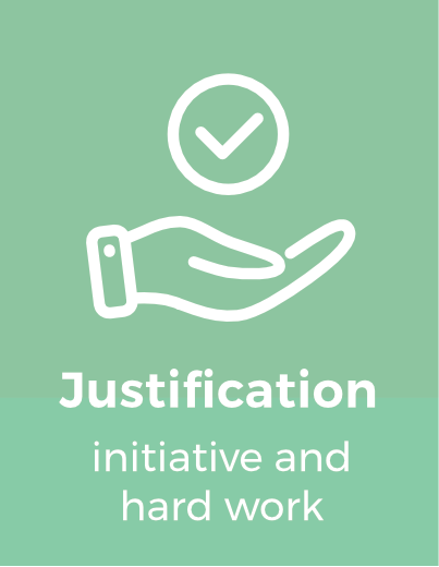 Justification - initiative and hard work