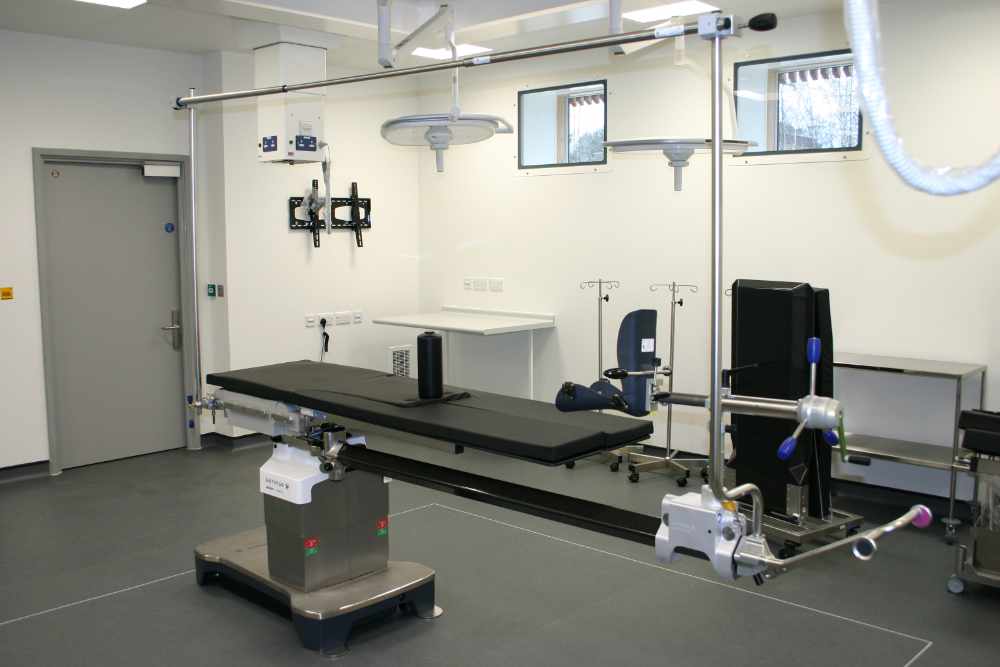 Furniture in one of the operating theatres